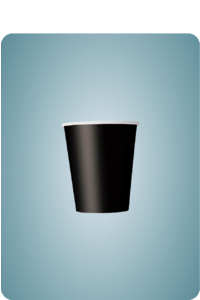 Стаканчики бумажные черный 250 мл. (50 шт.)